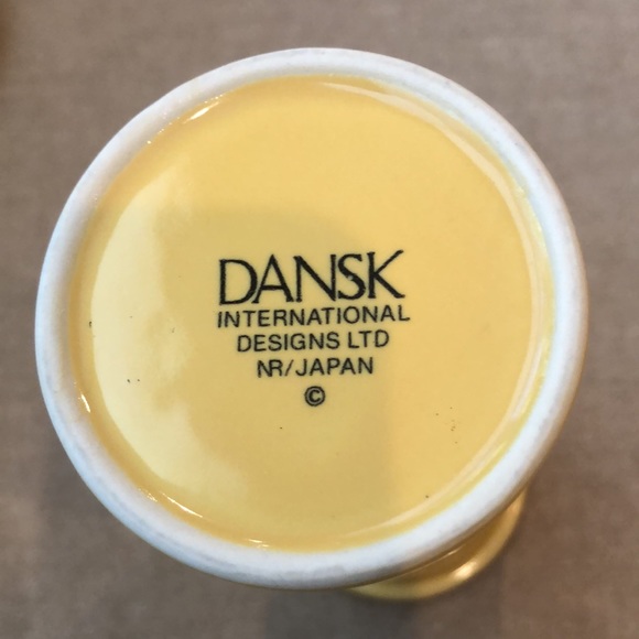 Dansk Yellow Ceramic Vase Glazed Pottery MidMod Vintage - Picture 2 of 4